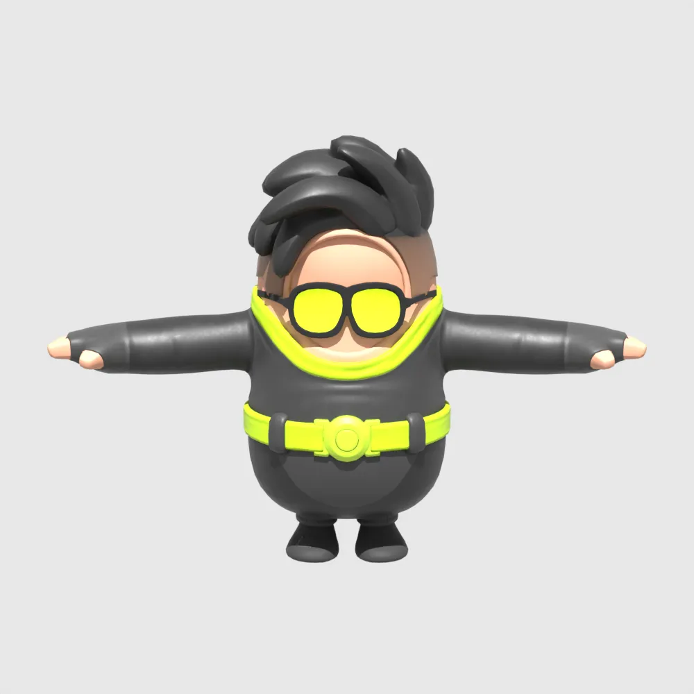 Barracuda Fall Guy - Fortnite 3D Model .c4d .max .obj .3ds .fbx .stl .blend 