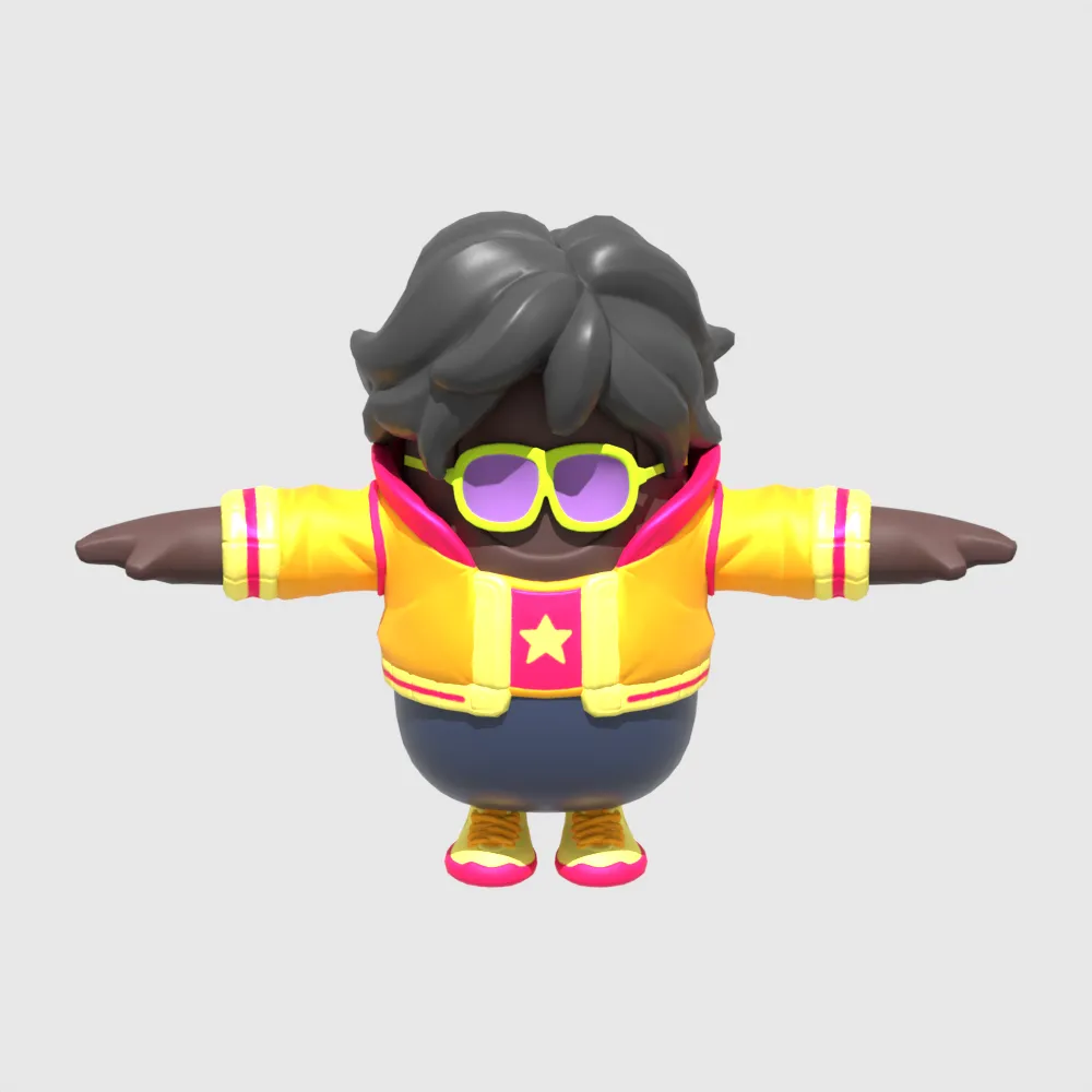 Funk Ops Fall Guy - Fortnite 3D Model .c4d .max .obj .3ds .fbx .stl .blend 
