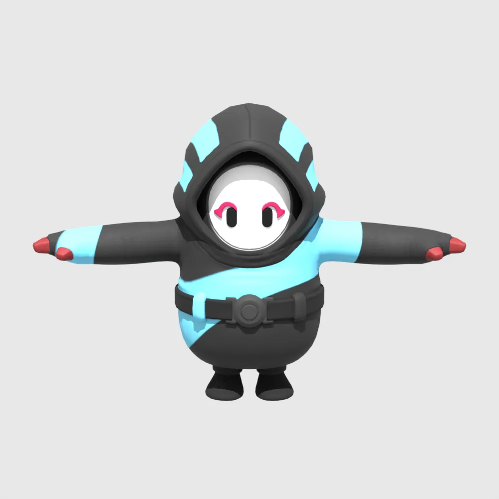 Tricksy Fall Guy - Fortnite 3D Model .c4d .max .obj .3ds .fbx .stl .blend 
