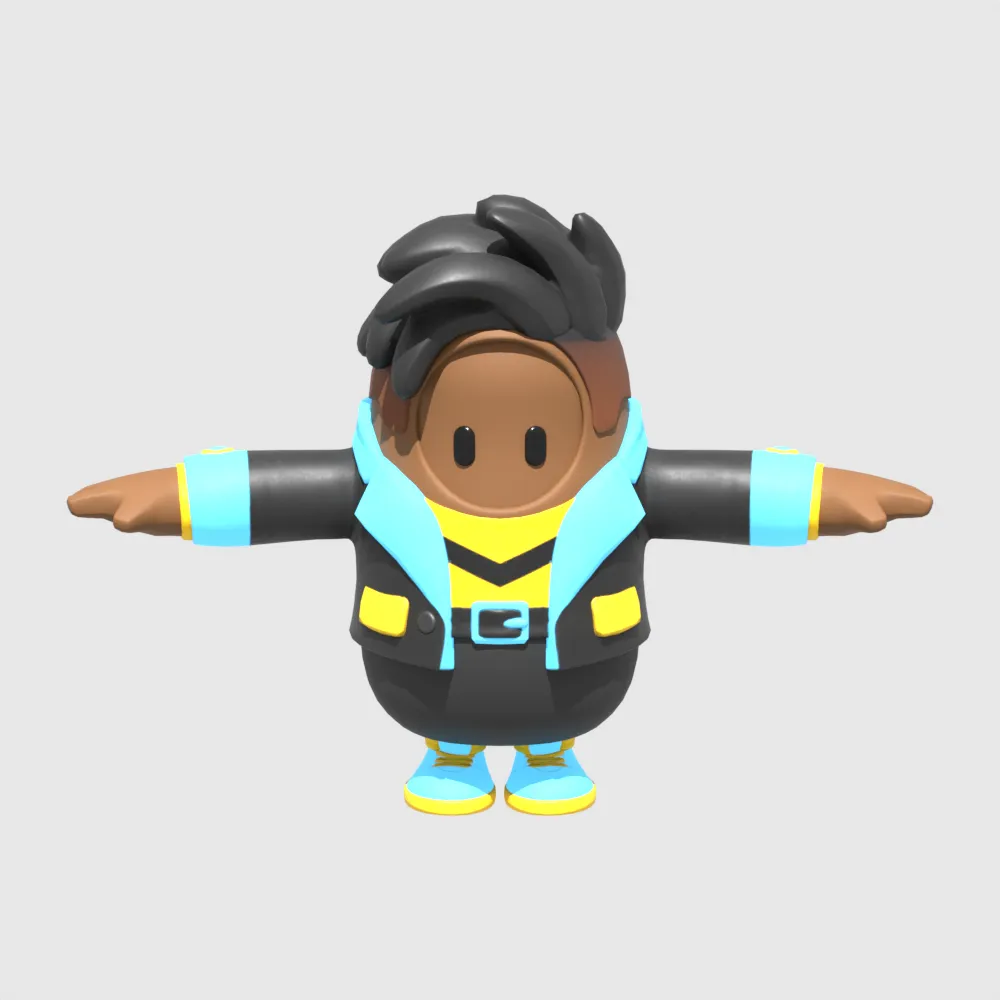 Y0ND3R Fall Guy - Fortnite 3D Model .c4d .max .obj .3ds .fbx .stl .blend