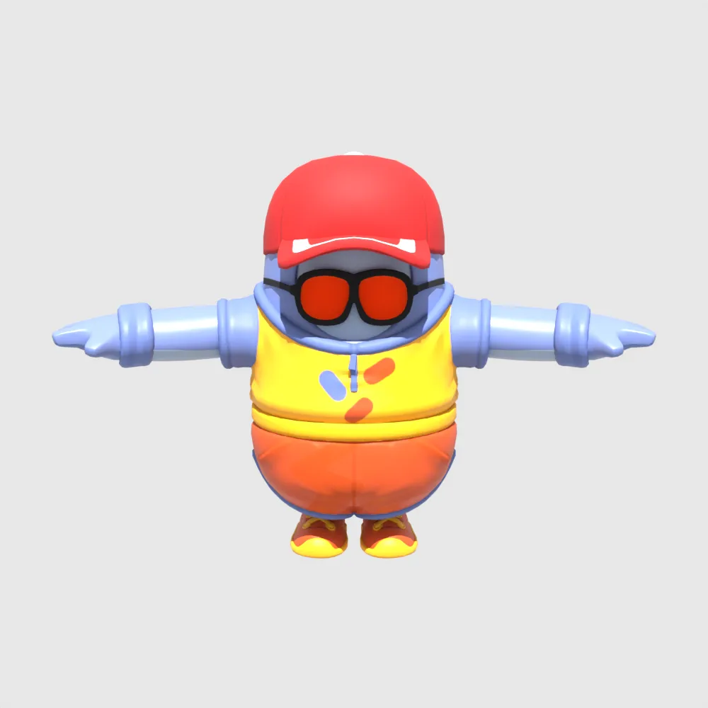 Safety First Steve Fall Guy - Fortnite 3D Model .c4d .max .obj .3ds .fbx .stl .blend 