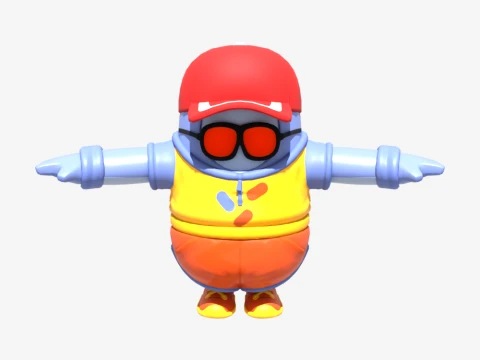 La seguridad es lo primero, Steve Fall Guy - Fortnite Modelo 3D