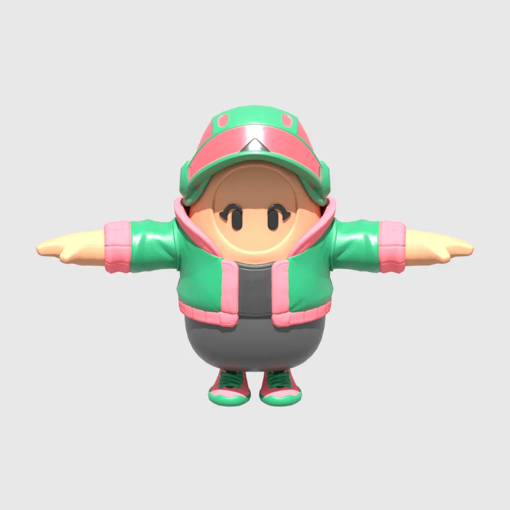 Jade Racer Fall Guy - Fortnite 3D Model .c4d .max .obj .3ds .fbx .stl .blend