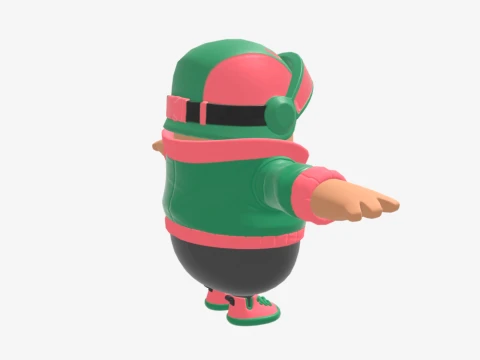 Jade Racer Fall Guy - Fortnite 3D Model