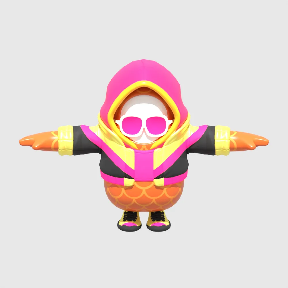Fishdrift Fall Guy - Fortnite 3D Model .c4d .max .obj .3ds .fbx .stl .blend 