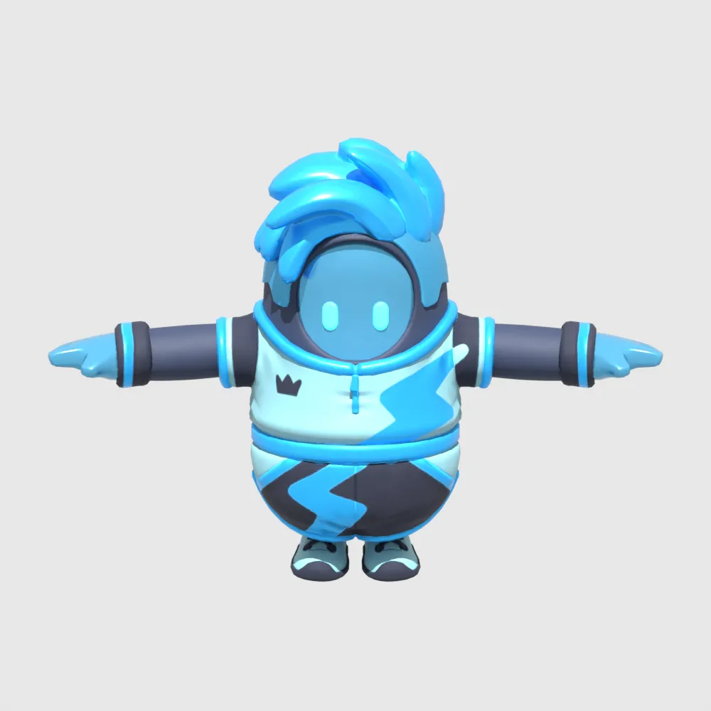 Snow Drift Fall Guy - Fortnite 3D Model .c4d .max .obj .3ds .fbx .stl .blend 