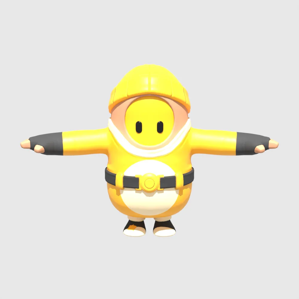 Quackling Fall Guy - Fortnite 3D Model .c4d .max .obj .3ds .fbx .stl .blend 