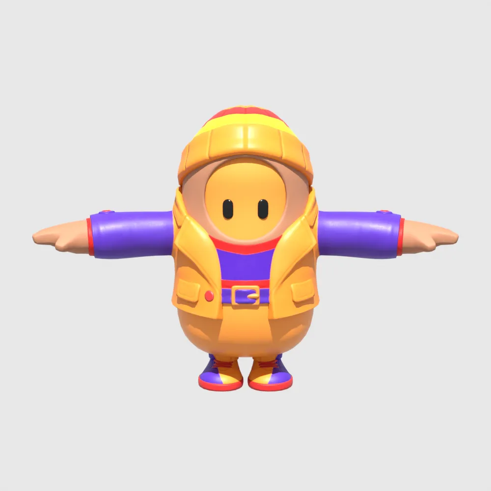Beef Boss Fall Guy - Fortnite 3D Model .c4d .max .obj .3ds .fbx .stl .blend 
