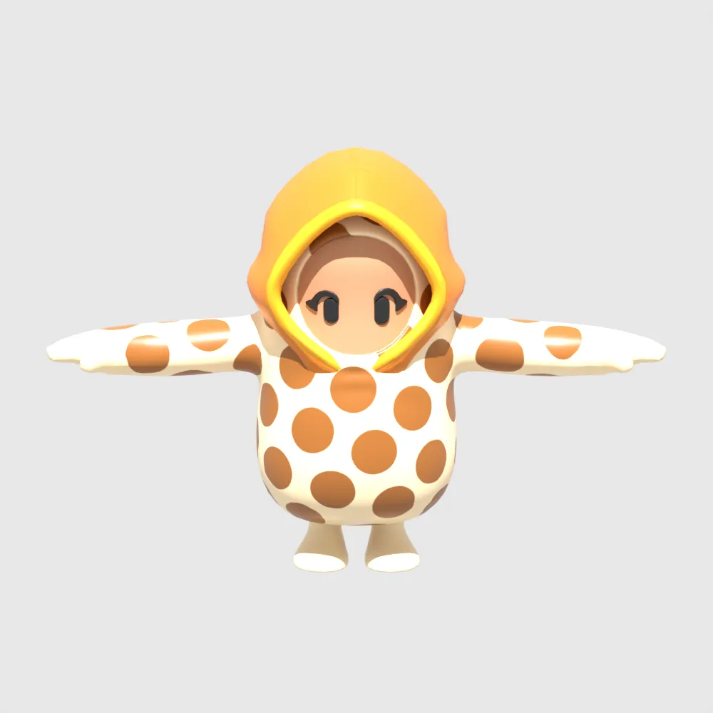 Onesie Fall Guy - Fortnite 3D Model .c4d .max .obj .3ds .fbx .stl .blend