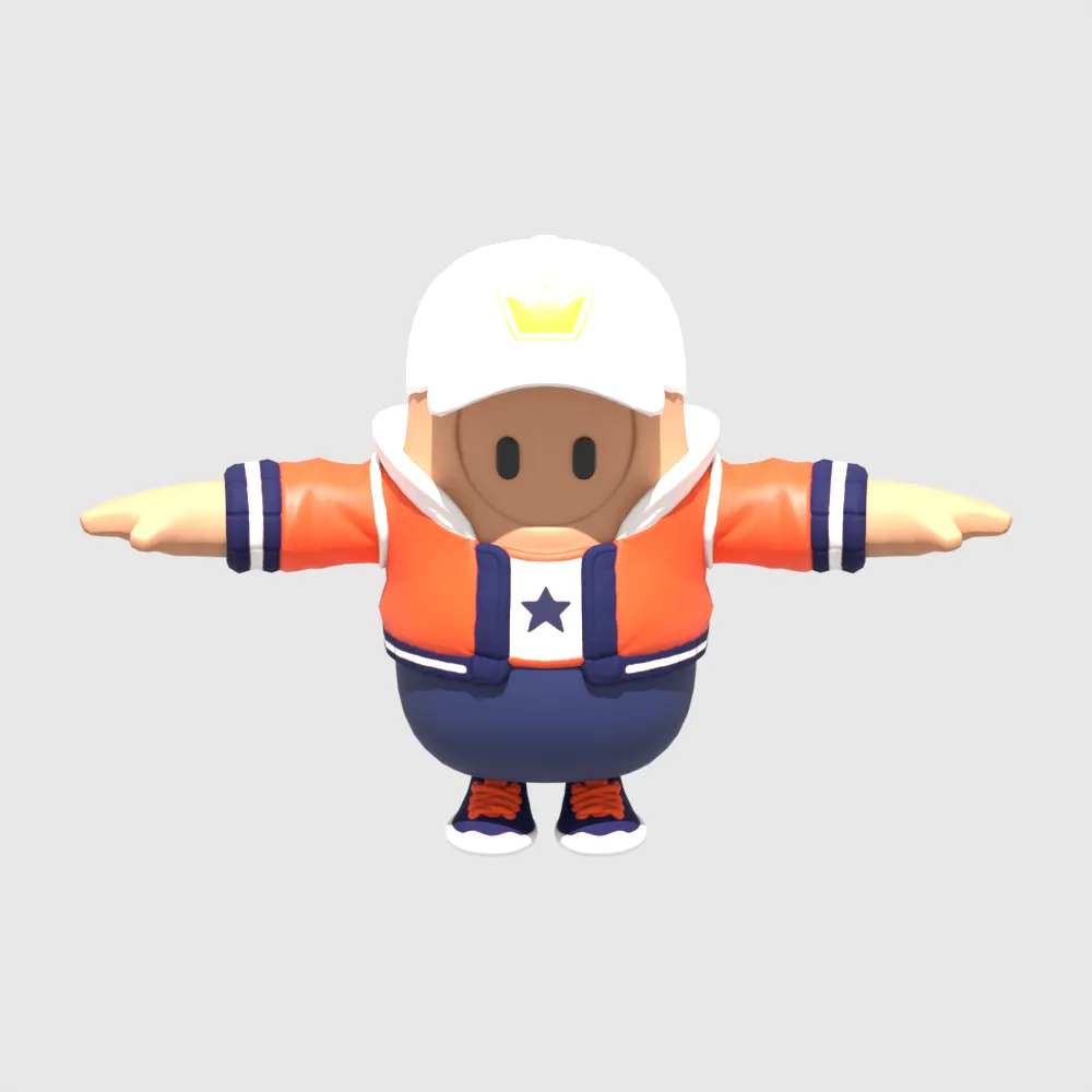 Onesie Fall Guy - Fortnite 3D Model .c4d .max .obj .3ds .fbx .stl .blend