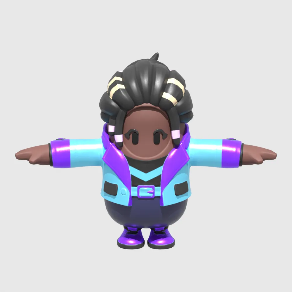 Aniyah Fall Guy - Fortnite 3D Model .c4d .max .obj .3ds .fbx .stl .blend 