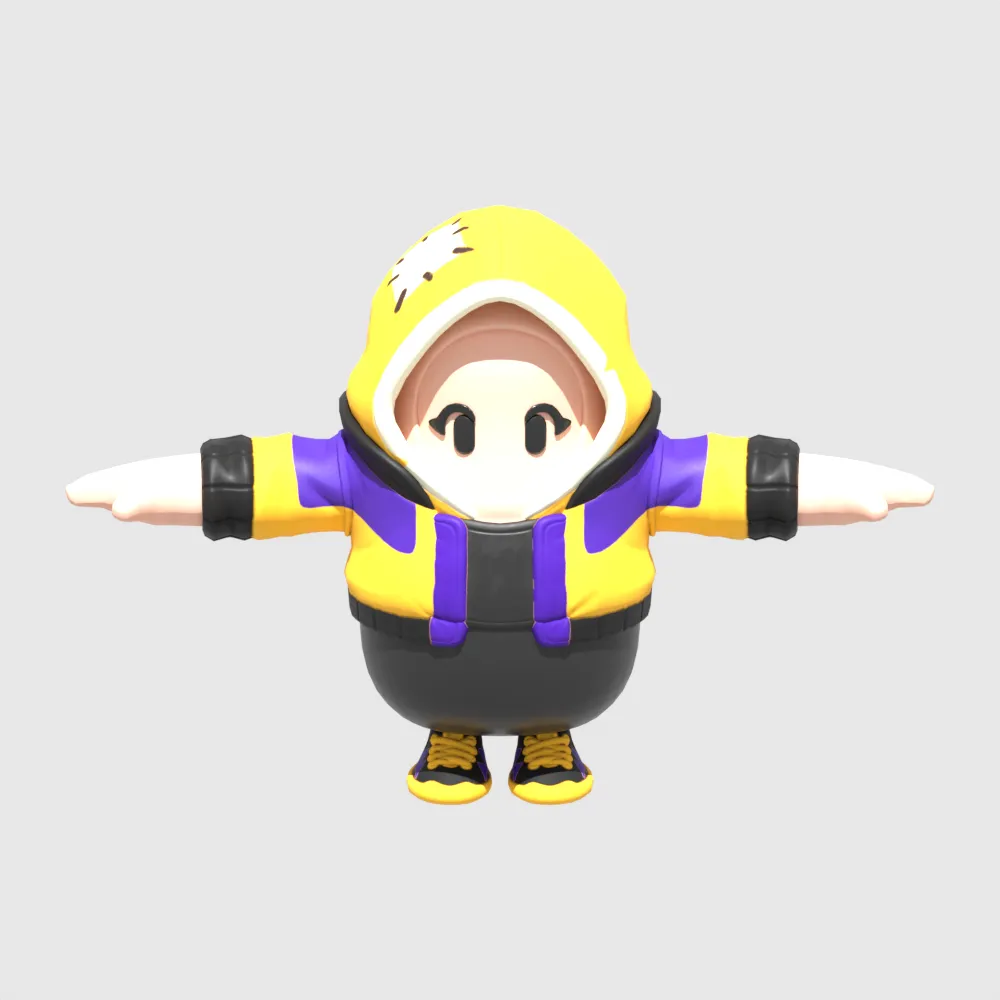 Bernie Fall Guy - Fortnite 3D Model .c4d .max .obj .3ds .fbx .stl .blend
