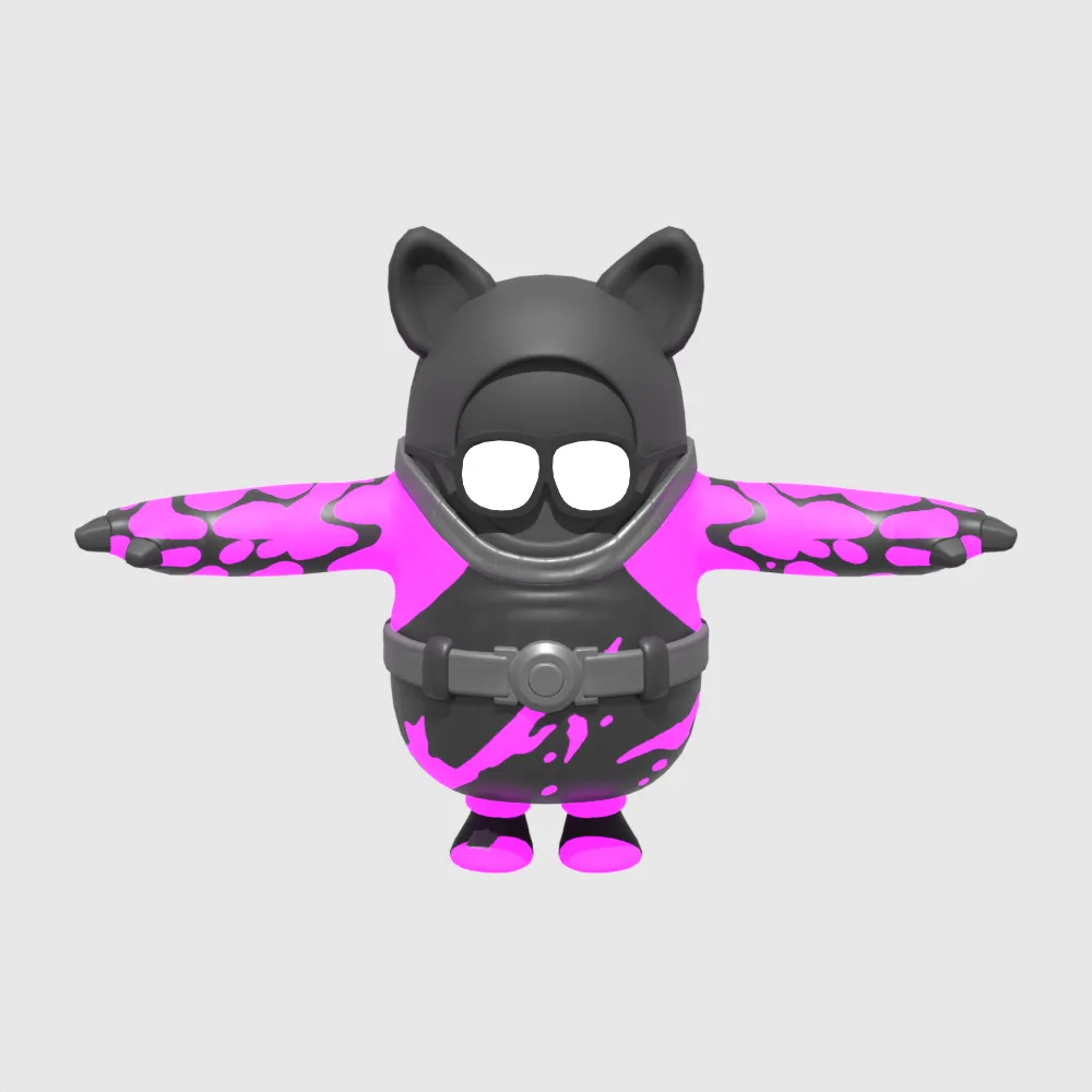 Phantom Meowscles Fall Guy - Fortnite 3D Model .c4d .max .obj .3ds .fbx .stl .blend