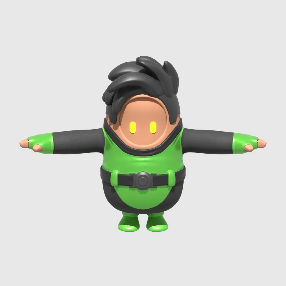 Hunter Fall Guy - Fortnite 3D Model .c4d .max .obj .3ds .fbx .stl .blend
