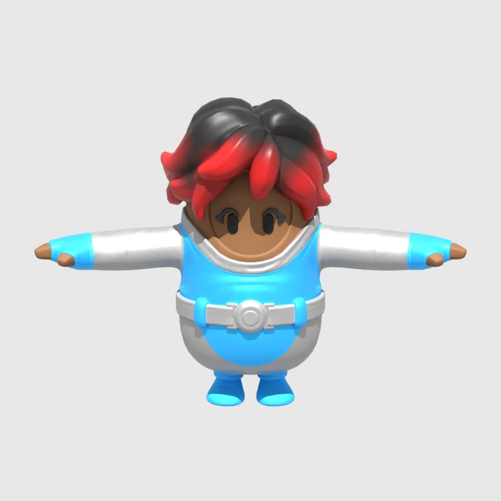 Firebrand Fall Guy - Fortnite 3D Model .c4d .max .obj .3ds .fbx .stl .blend