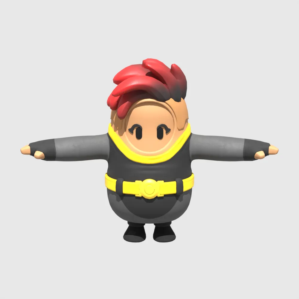 Polarity Fall Guy - Fortnite 3D Model .c4d .max .obj .3ds .fbx .stl .blend 