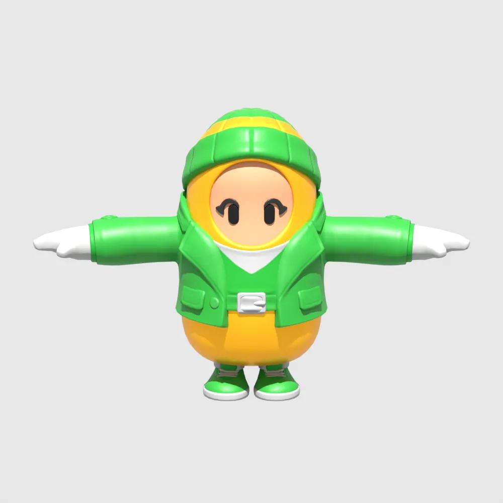 Snowbell Fall Guy - Fortnite 3D Model .c4d .max .obj .3ds .fbx .stl .blend 