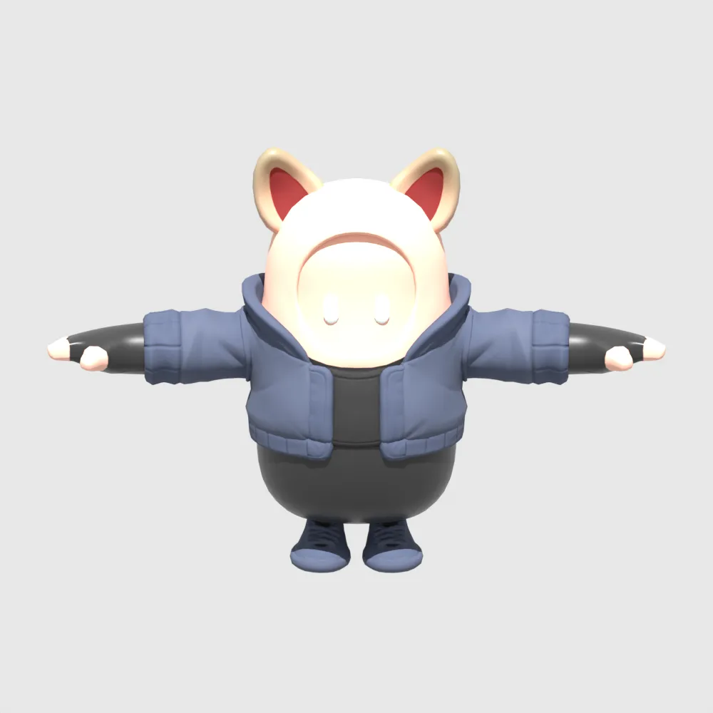 Nitehare Fall Guy - Fortnite 3D Model .c4d .max .obj .3ds .fbx .stl .blend 