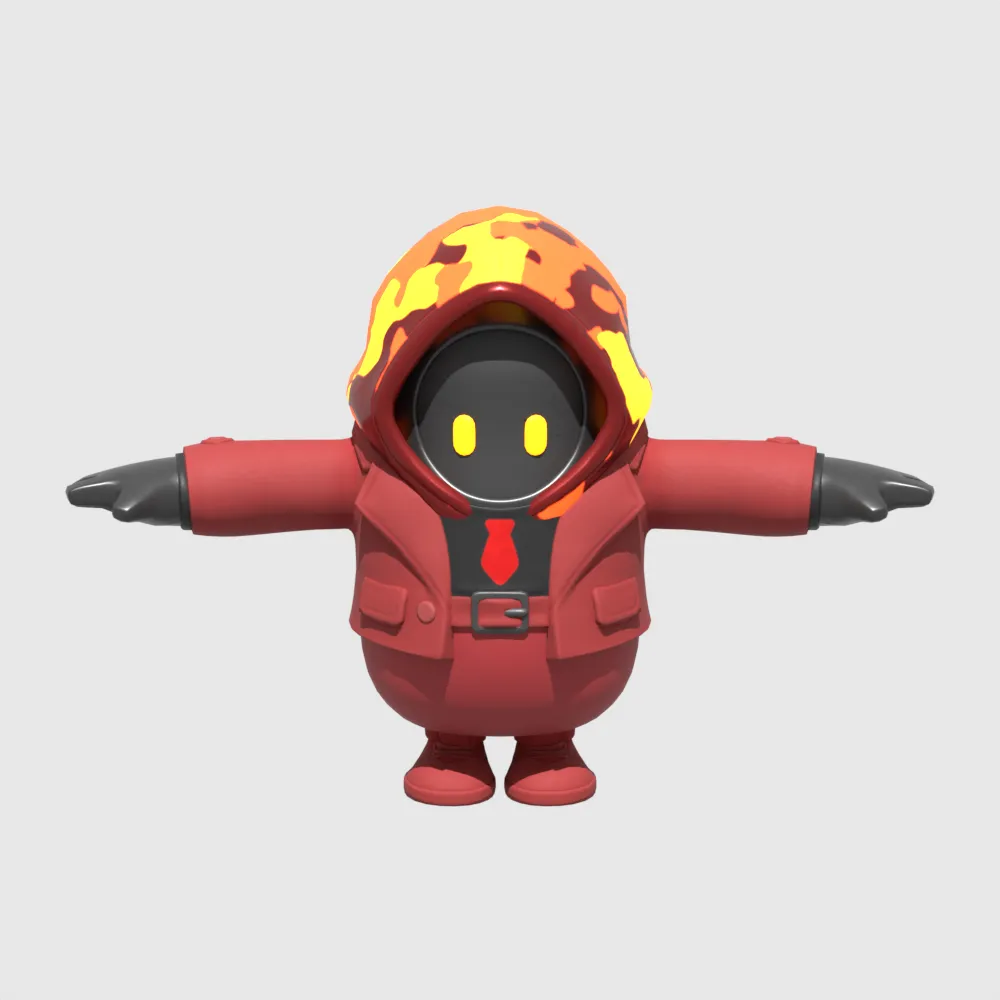 Inferno Fall Guy - Fortnite 3D Model .c4d .max .obj .3ds .fbx .stl .blend 