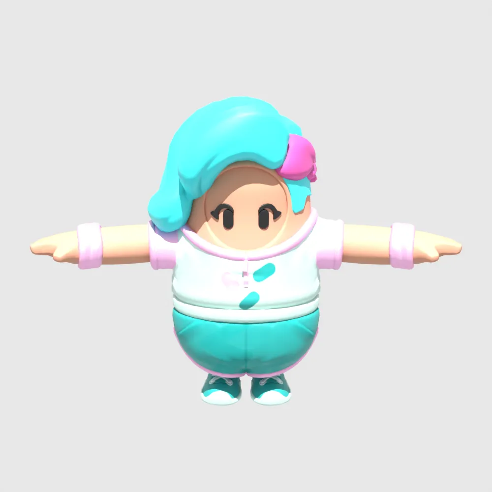 Katalina Fall Guy - Fortnite 3D Model .c4d .max .obj .3ds .fbx .stl .blend 