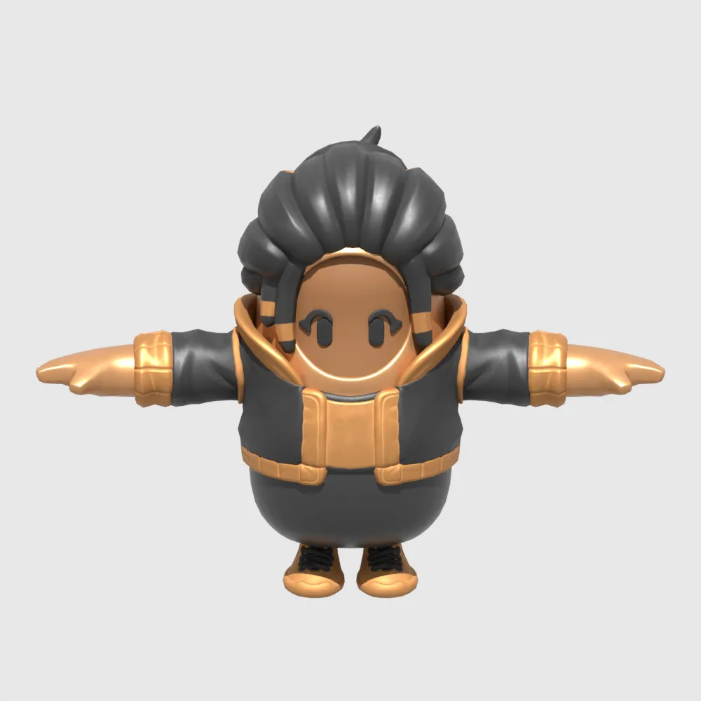 Shanta Fall Guy - Fortnite 3D Model .c4d .max .obj .3ds .fbx .stl .blend 