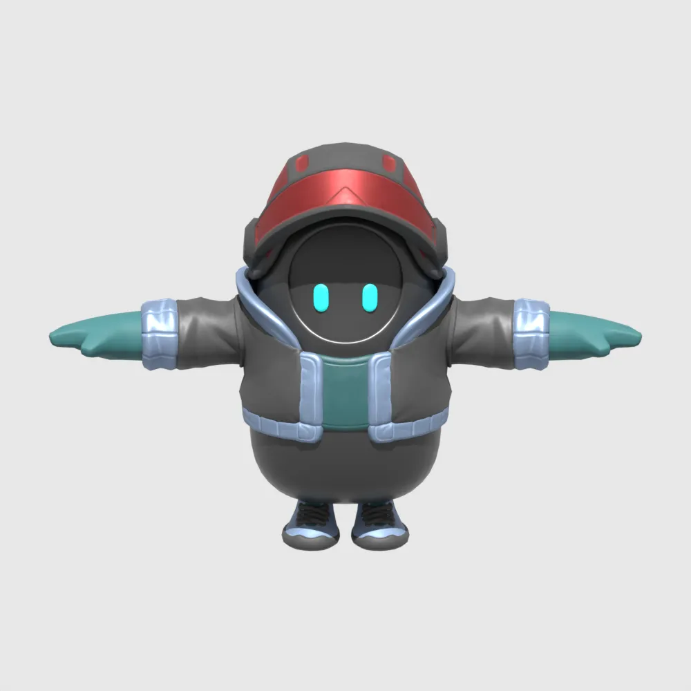 Headlock Fall Guy - Fortnite 3D Model .c4d .max .obj .3ds .fbx .stl .blend