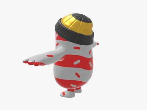 Mr Dappermint Fall Guy - Fortnite 3D Model