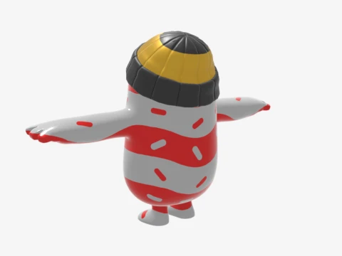 Mr Dappermint Fall Guy - Fortnite 3D Model
