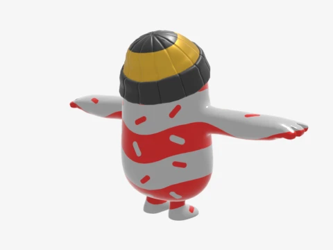 Mr Dappermint Fall Guy - Fortnite 3D Model