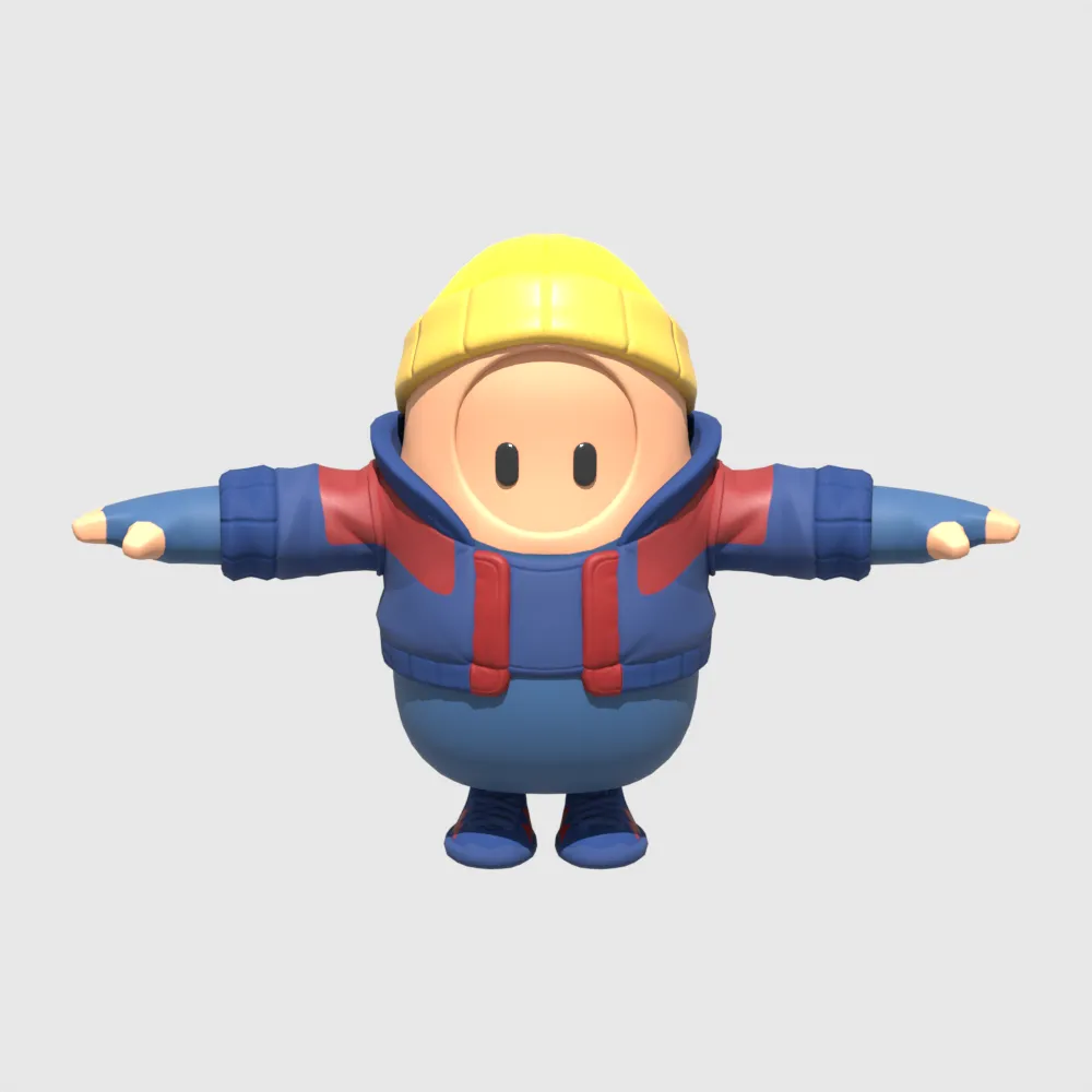 Hayseed Fall Guy - Fortnite 3D Model .c4d .max .obj .3ds .fbx .stl .blend