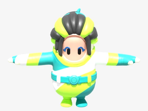 Dise&ntilde;ador Tsuki Fall Guy - Fortnite Modelo 3D