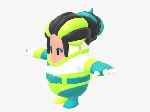 Designer Tsuki Fall Guy - Fortnite 3D Model
