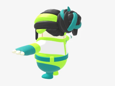 Designer Tsuki Fall Guy - Fortnite 3D Model