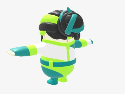 Designer Tsuki Fall Guy - Fortnite 3D Model