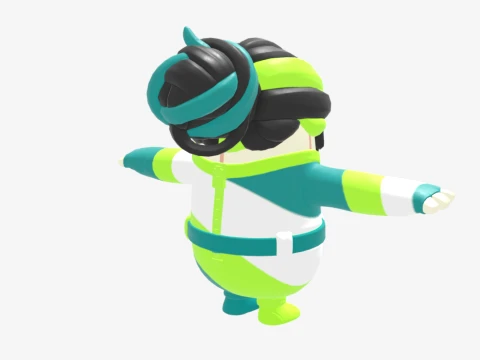 Designer Tsuki Fall Guy - Fortnite 3D Model