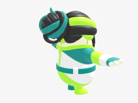 Designer Tsuki Fall Guy - Fortnite 3D Model
