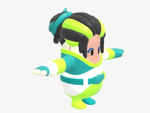 Designer Tsuki Fall Guy - Fortnite 3D Model