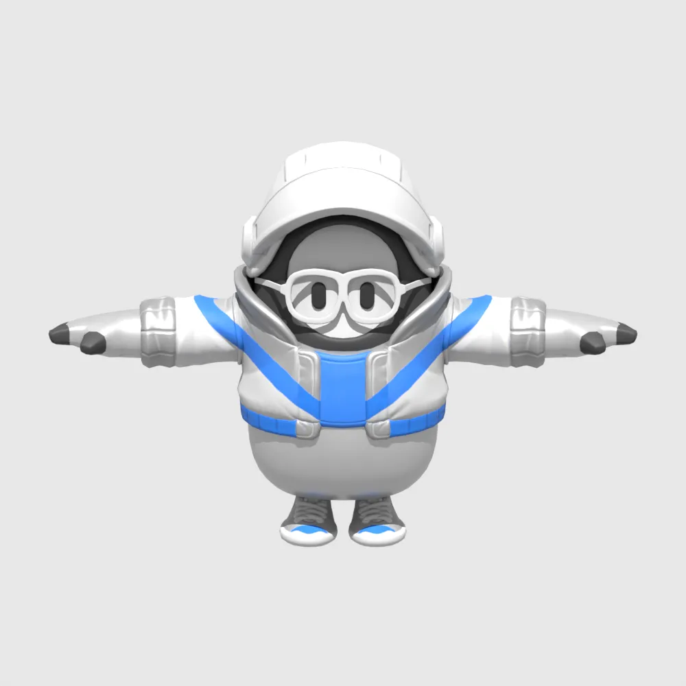 GHOST Merc Fall Guy - Fortnite 3D Model .c4d .max .obj .3ds .fbx .stl .blend 