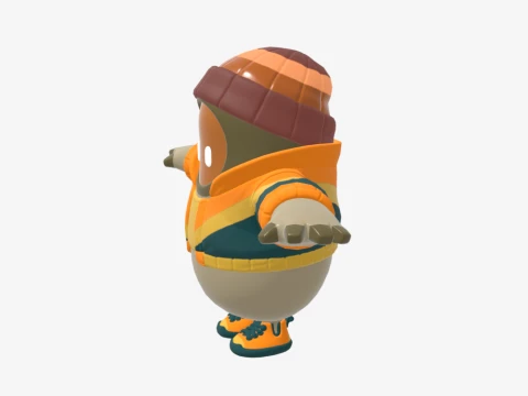 Mancake Fall Guy - Fortnite 3D Model