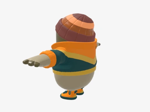 Mancake Fall Guy - Fortnite 3D Model