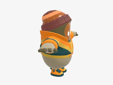 Mancake Fall Guy - Fortnite 3D Model