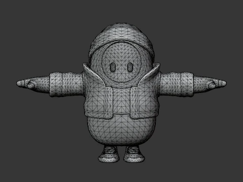 Major Mancake Fall Guy - Fortnite 3D Model
