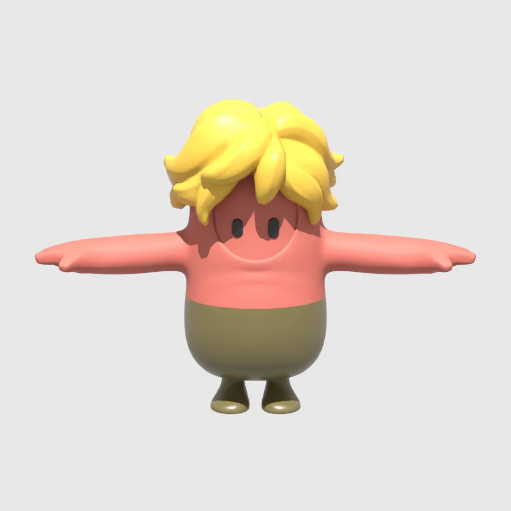 Castaway Jonesy Fall Guy - Fortnite 3D Model .c4d .max .obj .3ds .fbx .stl .blend