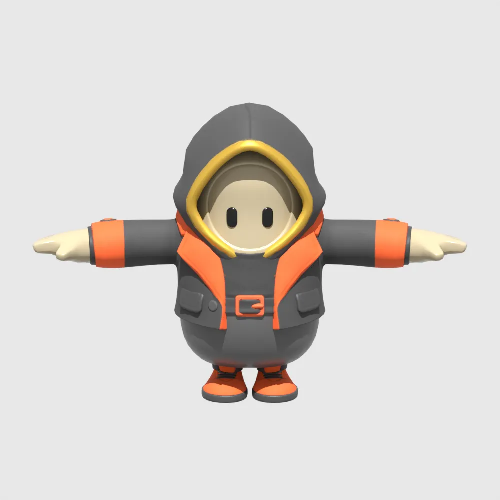 Grave Fall Guy - Fortnite 3D Model .c4d .max .obj .3ds .fbx .stl .blend 