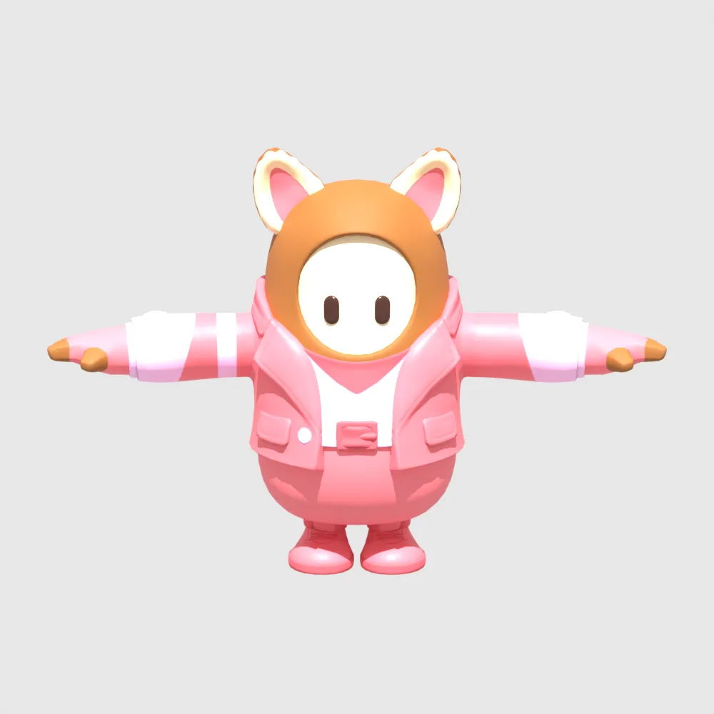Fetch Fall Guy - Fortnite 3D Model .c4d .max .obj .3ds .fbx .stl .blend