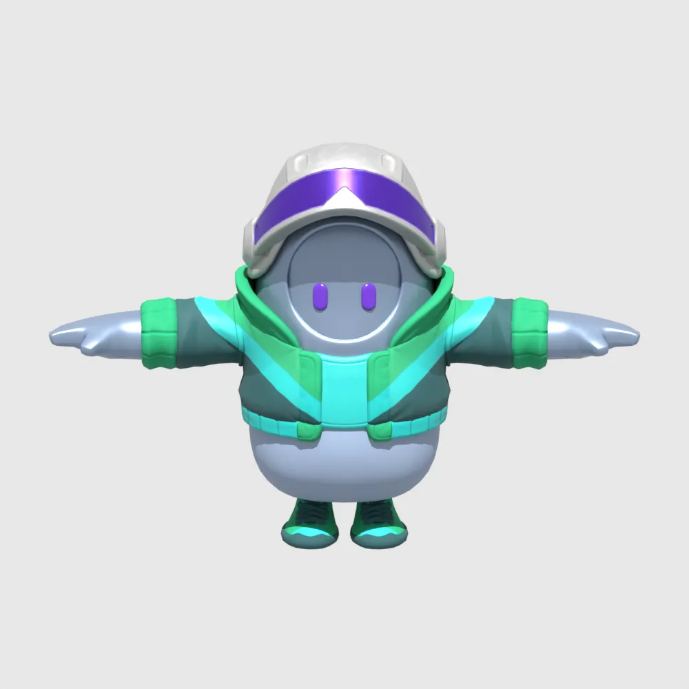 DJ Yonder Fall Guy - Fortnite 3D Model .c4d .max .obj .3ds .fbx .stl .blend