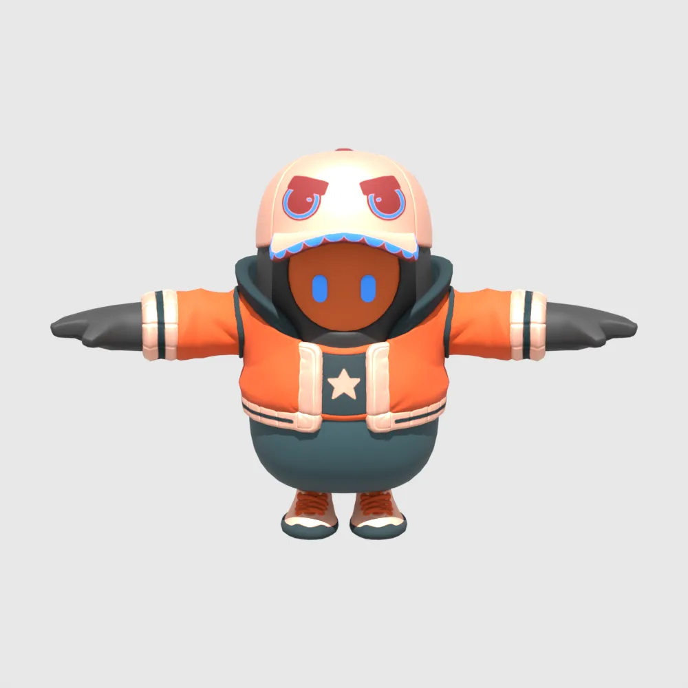 Haxsaur Fall Guy - Fortnite 3D Model .c4d .max .obj .3ds .fbx .stl .blend 