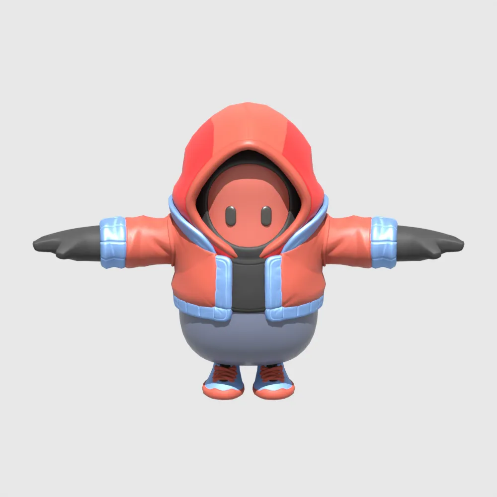 Hot Zone Fall Guy - Fortnite 3D Model .c4d .max .obj .3ds .fbx .stl .blend 