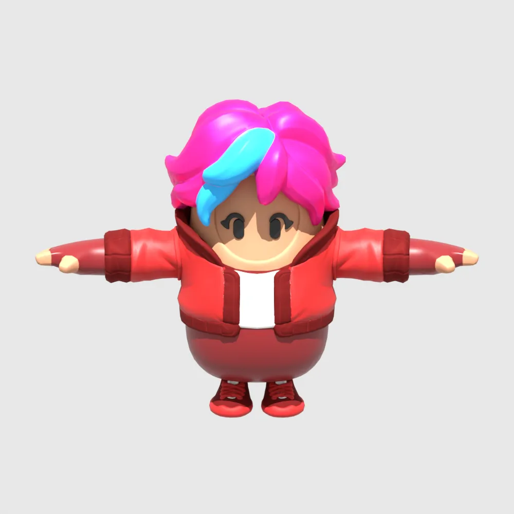 Mika Fall Guy - Fortnite 3D Model .c4d .max .obj .3ds .fbx .stl .blend 