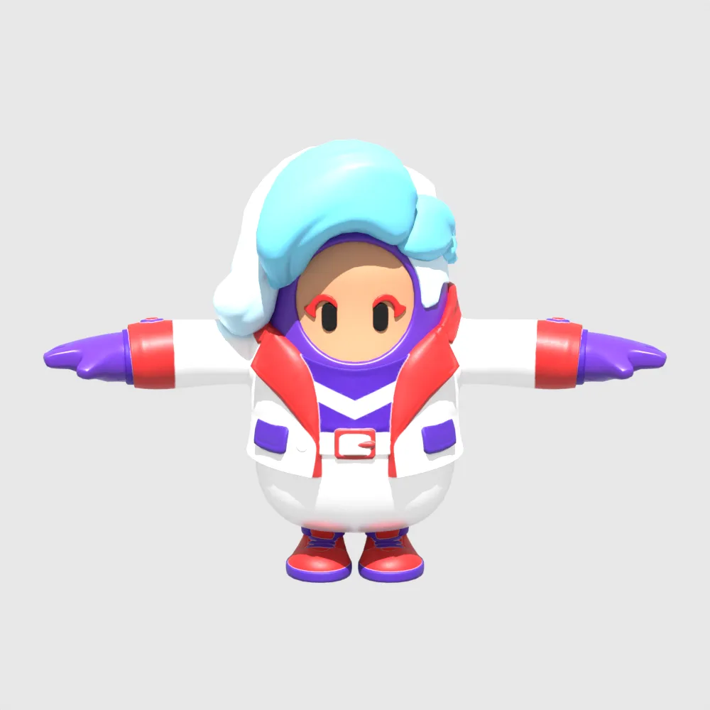 Payback Fall Guy - Fortnite 3D Model .c4d .max .obj .3ds .fbx .stl .blend